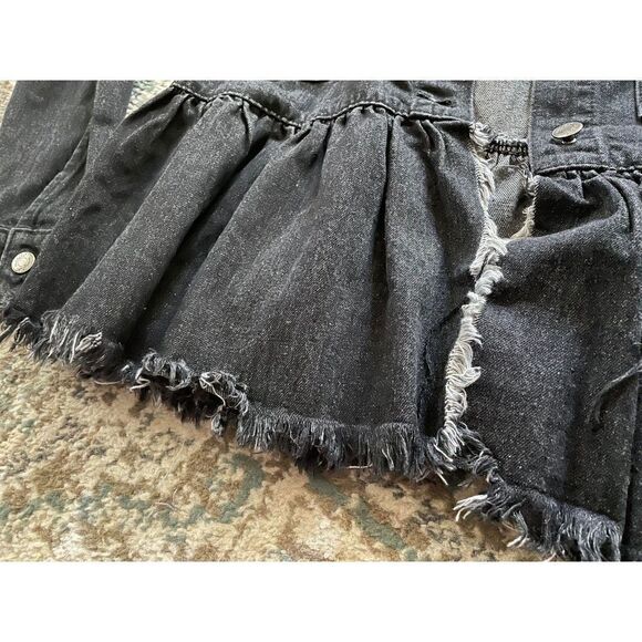 Mud Pie Womens Medium Denim Peplum Jacket - Picture 6 of 6
